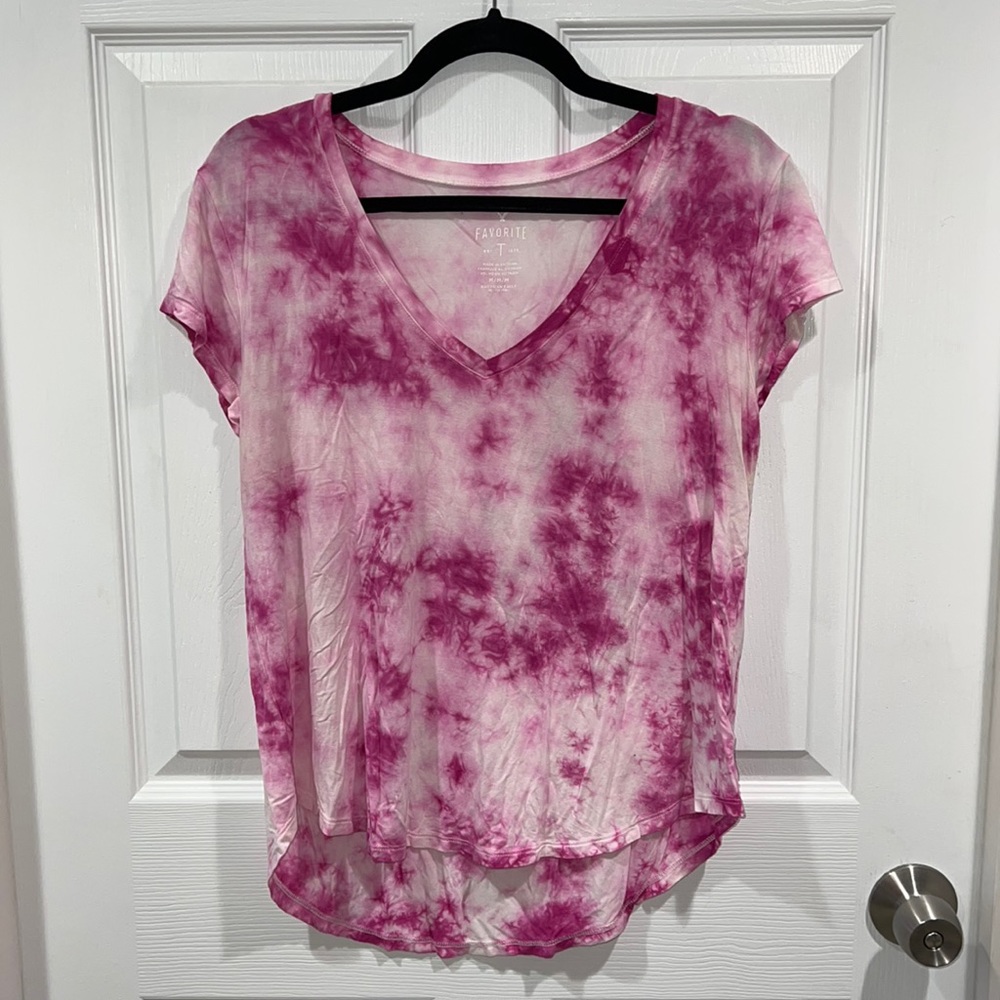 American Eagle Pink Tie Dye T shirt